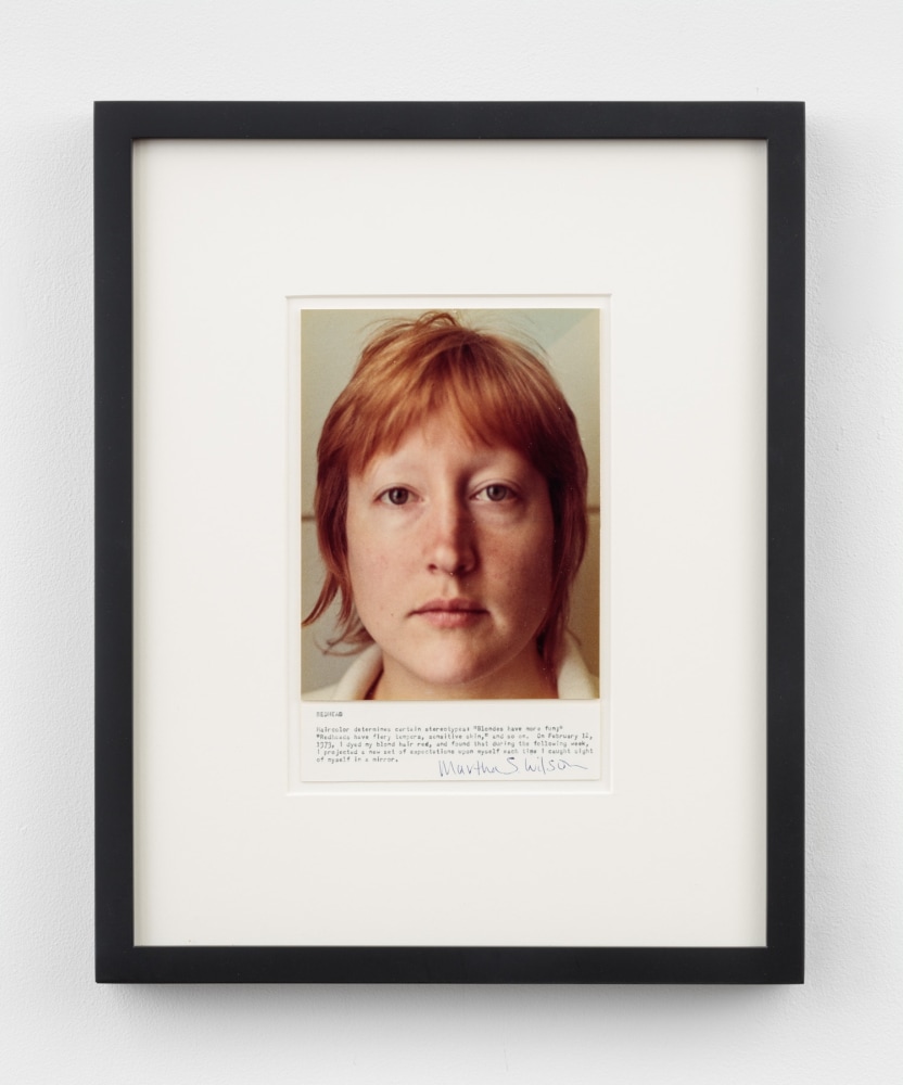 Martha Wilson, Redhead, February 12, 1973