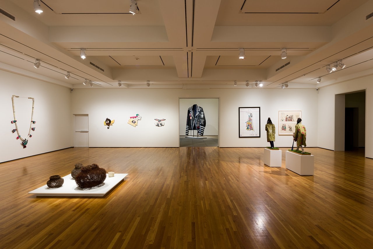 Installation view, Ishi Glinsky: Upon a Jagged Maze, Art, Design &amp;amp; Architecture Museum at UC Santa Barbara, 2022-2023. Image courtesy of Art, Design &amp;amp; Architecture Museum at UC Santa Barbara.