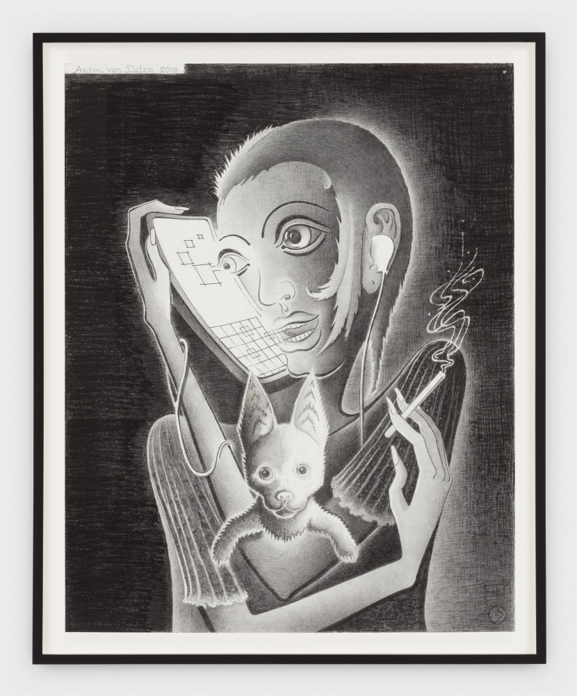 Anton van Dalen, iPhone Girl with Mini Dog