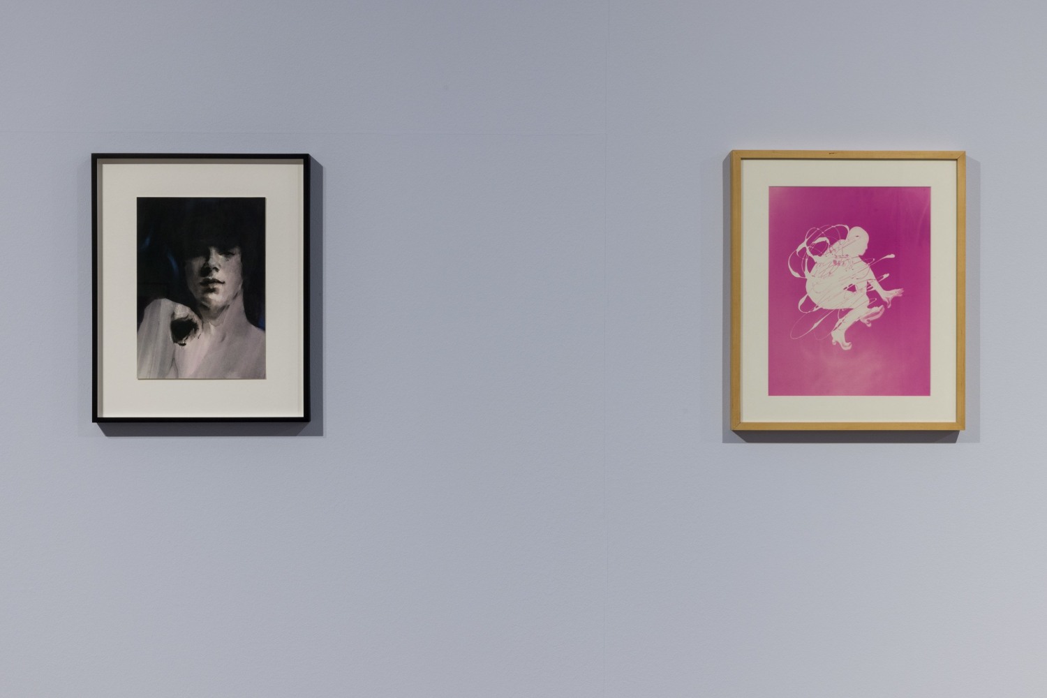 Paul P., Untitled, 2023. Courtesy collection Pavan Segal and Tracy Parker &amp;copy; the artist (left) and Jimmy DeSana, Chocolate Syrup, 1985. Courtesy Jimmy DeSana Trust; P&amp;middot;P&amp;middot;O&amp;middot;W, New York; Meyer Riegger, Berlin/Karlsruhe/Basel; and Amanda Wilkinson Gallery, London &amp;copy; Jimmy DeSana Trust (right). Installation view of the exhibition Jimmy DeSana &amp;amp; Paul P. &amp;ndash; Ruins of Rooms at KW Institute for Contemporary Art, Berlin 2024, Photo: Frank Sperling.&amp;nbsp;