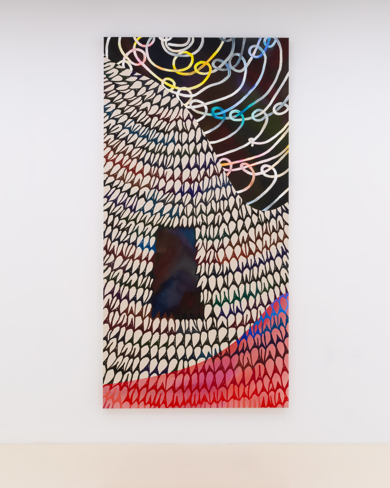 Ishi Glinsky
Lifetimes that broke the Earth #2, 2023
acrylic ink, oil stick, and matte medium on canvas
120 x 60 ins.
304.8 x 152.4 cm