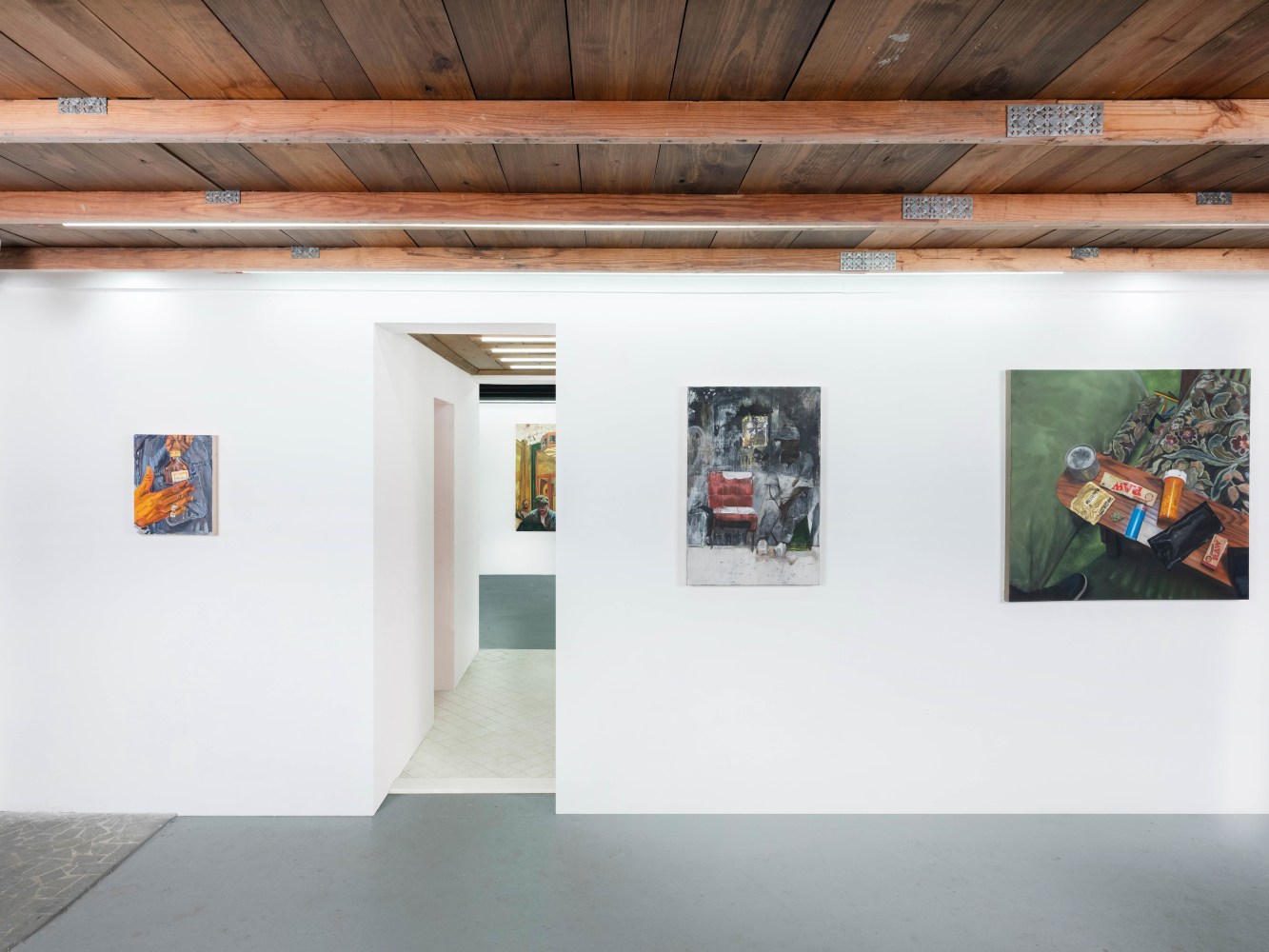 Outside: Gerald Lovell, Taylor Simmons, Jurell Cayetano (Installation Views) Hawkins HQ, Atlanta, Georgia, September 24 &amp;ndash; November 24, 2025. Photo: Walker Bankson.