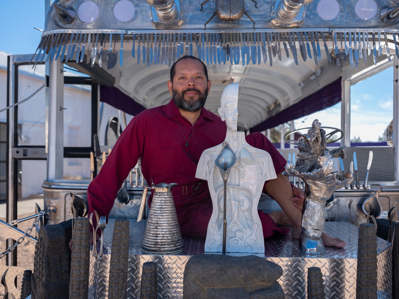 Guadalupe Maravilla: Mariposa Rel&amp;aacute;mpago, Installation view, Ballroom Marfa, November 4, 2023&amp;ndash;March 16, 2024. Image courtesy the artist and Ballroom Marfa. Photo by Makenzie Goodman.