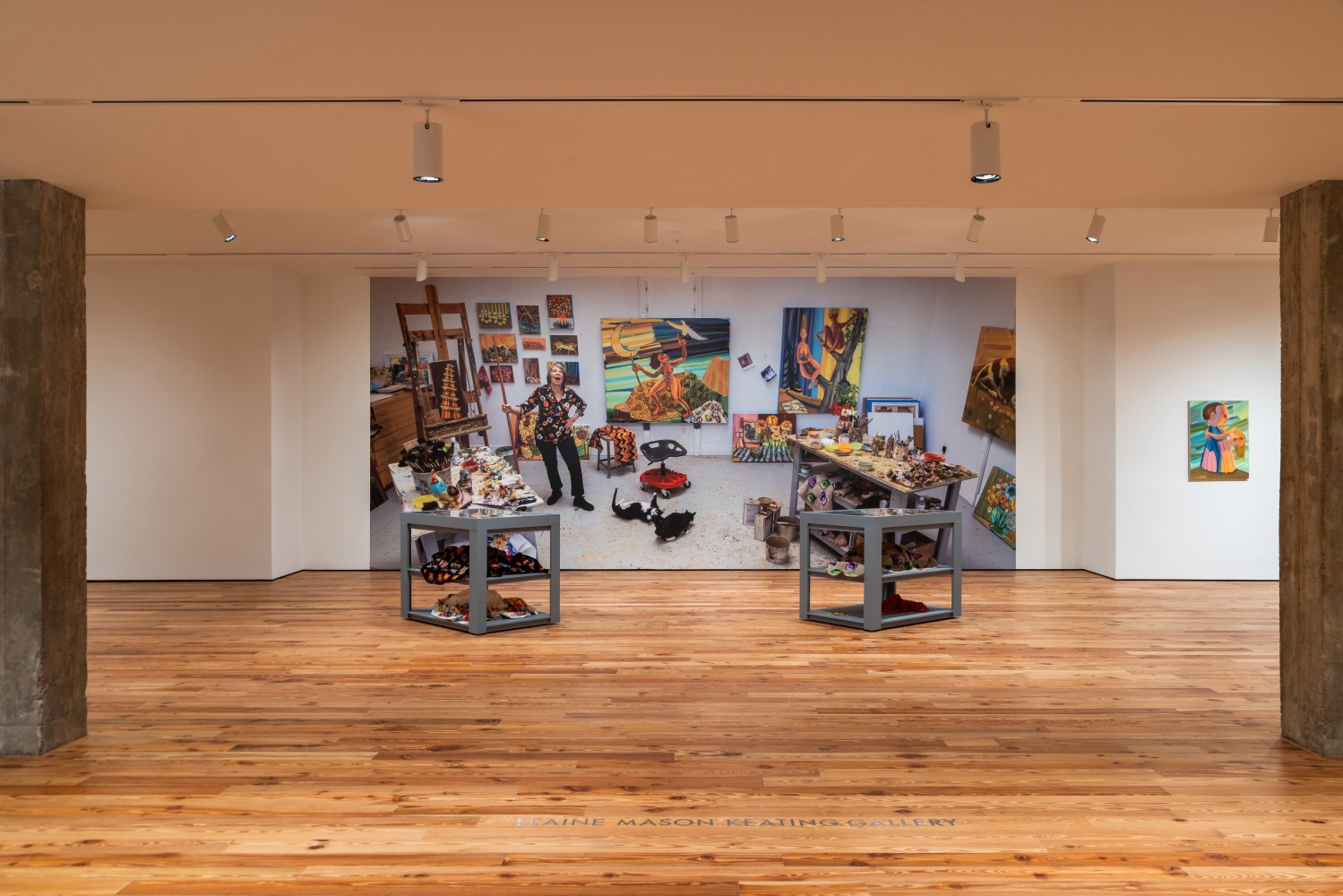 Installation view, Judith Linhares: The Artist as Curator, Sarasota Art Museum, Sarasota, FL, Photo by Ryan Gamma
