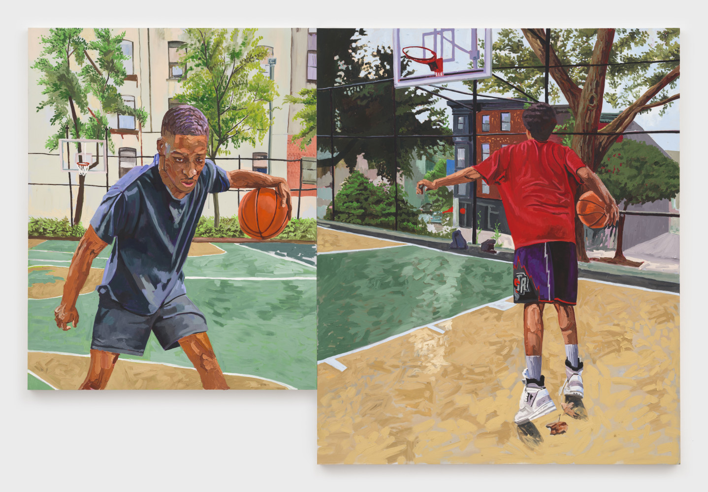 Gerald Lovell
17 Points / I Believe I Can Fly, 2023
oil on panel
72 x 108 ins.
182.9 x 274.3 cm
&amp;nbsp;