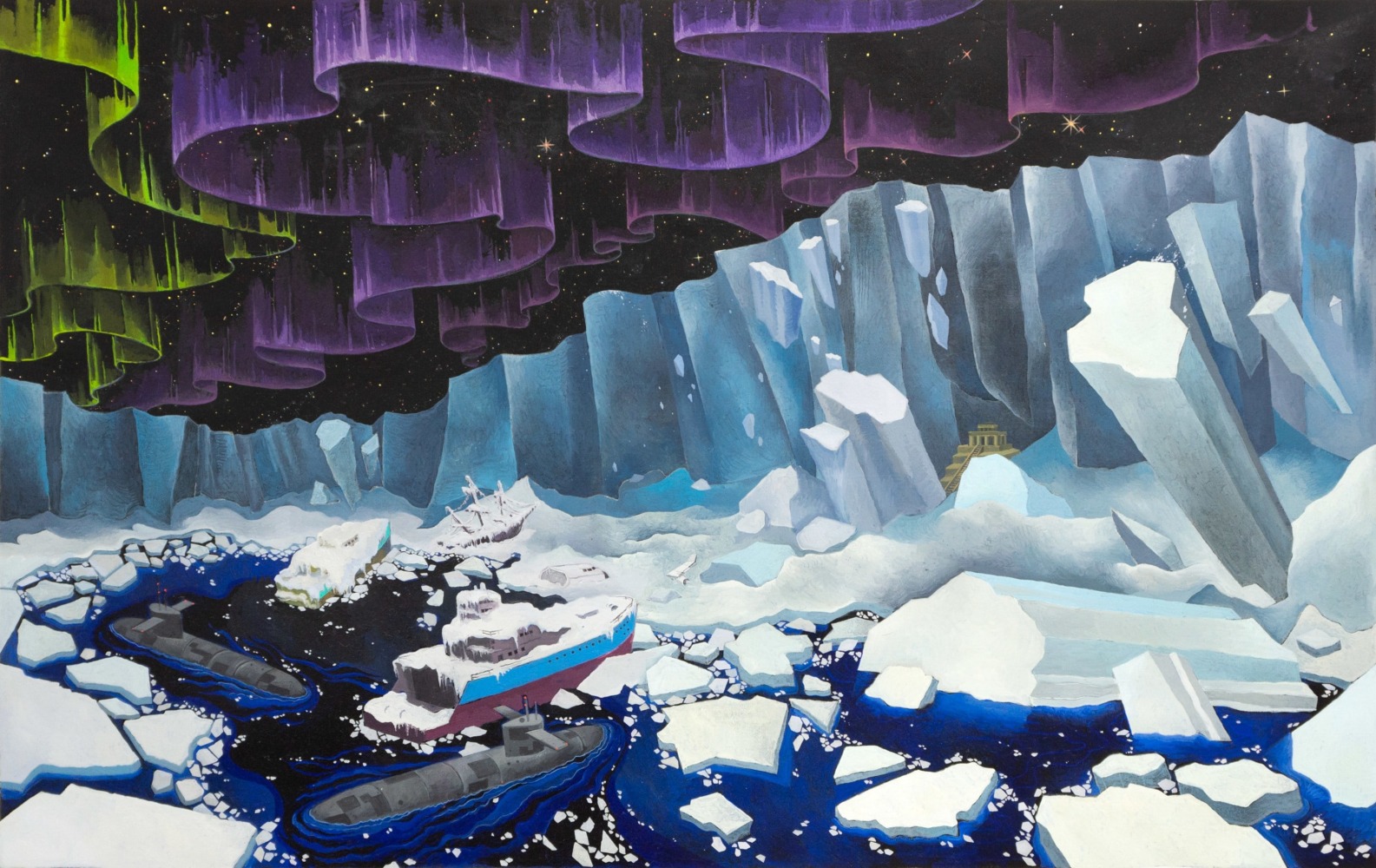 Hortensia Mi Kafchin
The Arctic Wall, 2019
oil on canvas
78&amp;nbsp;x 121.5&amp;nbsp;ins.
198&amp;nbsp;x 309&amp;nbsp;cm