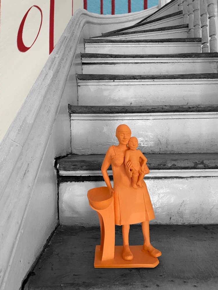 Ann Agee, Madonna of the Girl Child, Stairs view 2