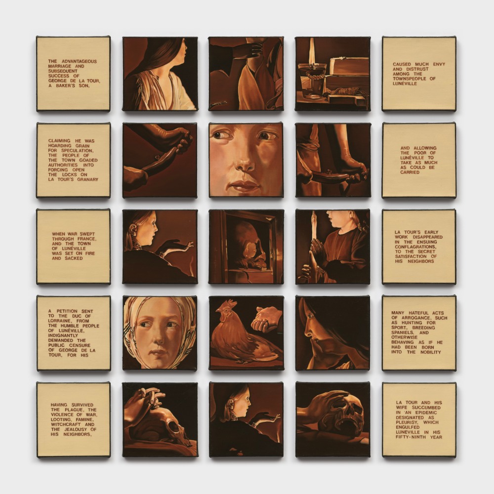 Dotty Attie
Luneville, 1991
oil on linen, 25 panels
each: 6 x 6 ins. (15.2 x 15.2 cm)
overall: 34 x 34 ins. (86.4 x 86.4 cm)