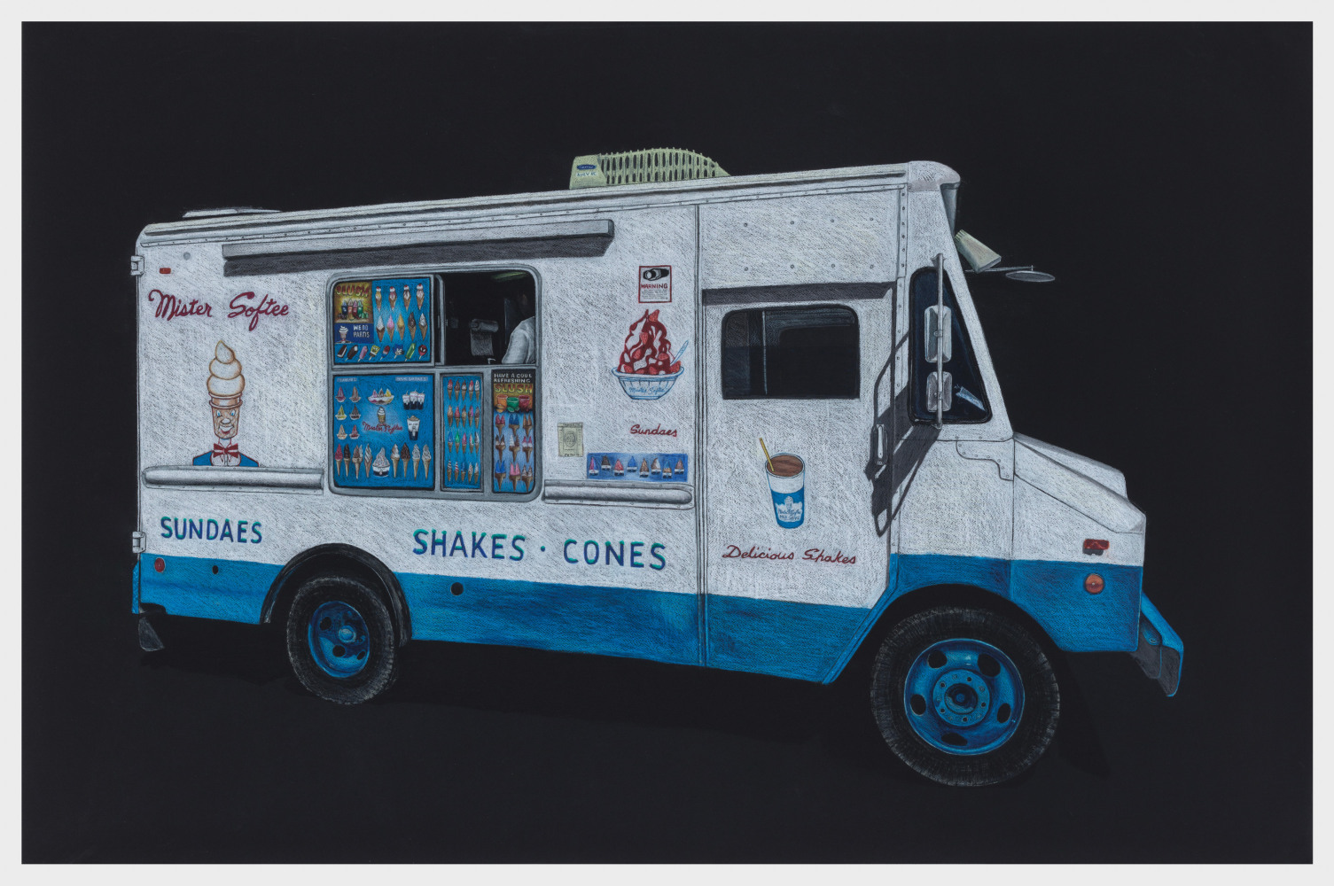 Shellyne Rodriguez
Mister Softee no.2, 2022
color pencil on paper
38 1/2 x 59 1/4 ins.
97.8 x 150.5 cm