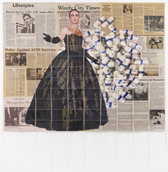 Hunter Reynolds, Survival AIDS (ACT Up Chicago with Memorial Dress photographed by Maxine Henryson), 2015