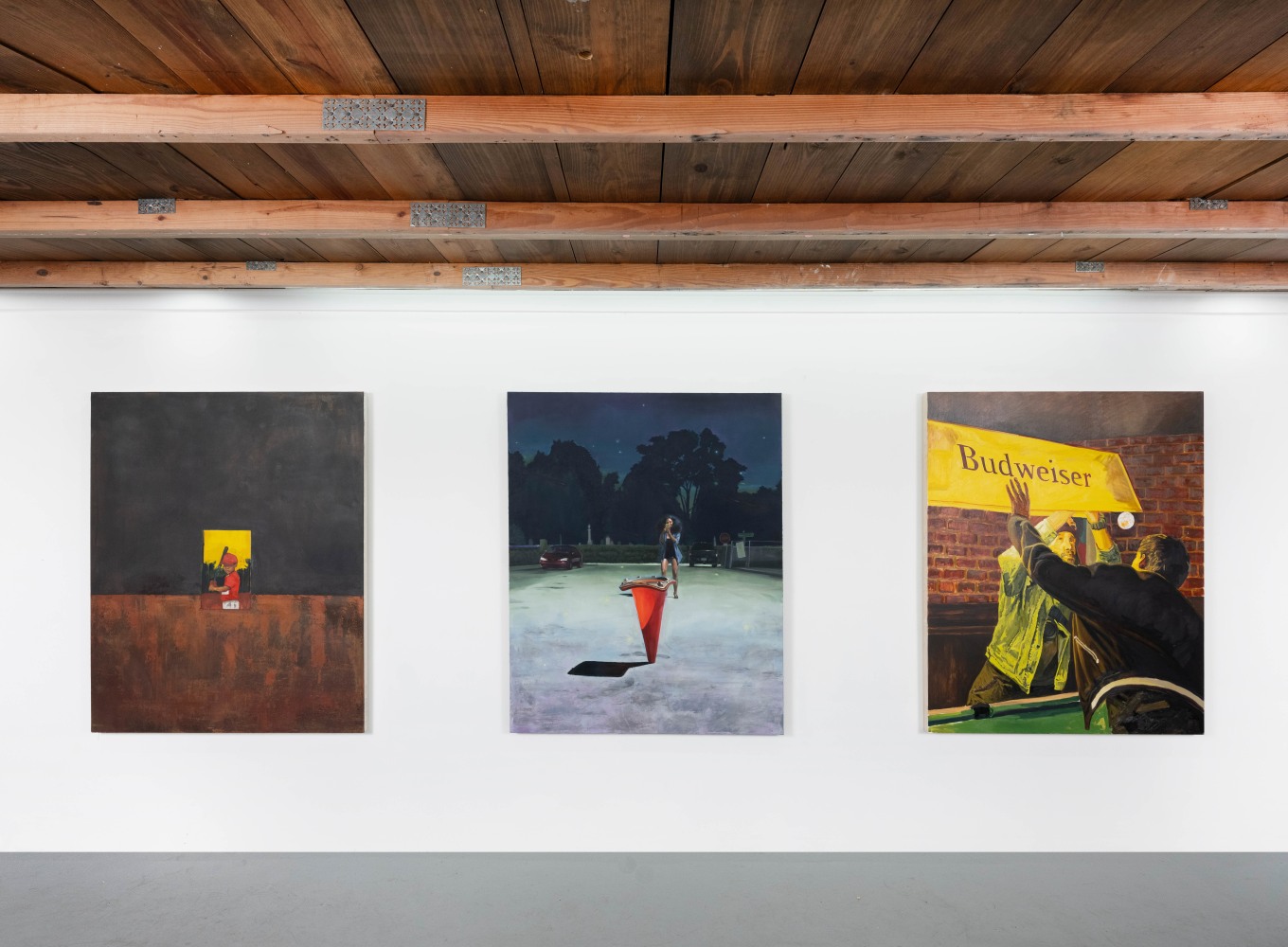 Outside: Gerald Lovell, Taylor Simmons, Jurell Cayetano (Installation Views) Hawkins HQ, Atlanta, Georgia, September 24 &amp;ndash; November 24, 2025. Photo: Walker Bankson.