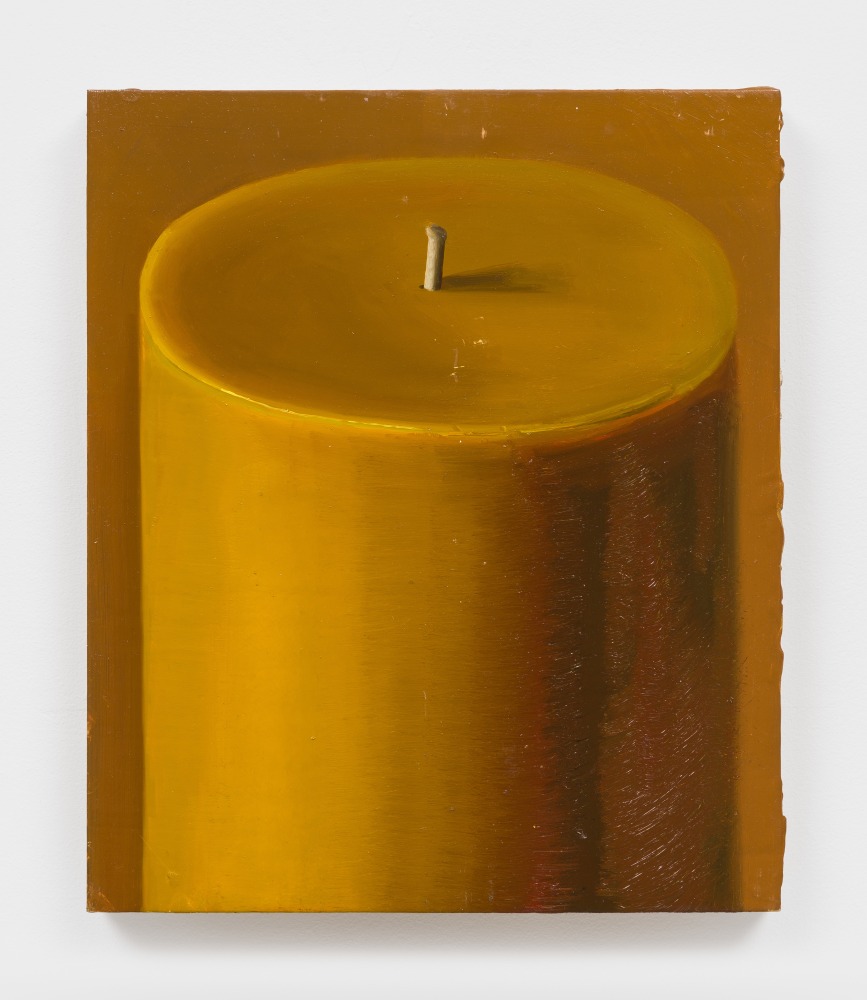 Phoebe Helander
Unlit Candle, 2025
oil on wood
13 3/8 x 11 1/4 x 1 ins.
34 x 28.6 x 2.5 cm