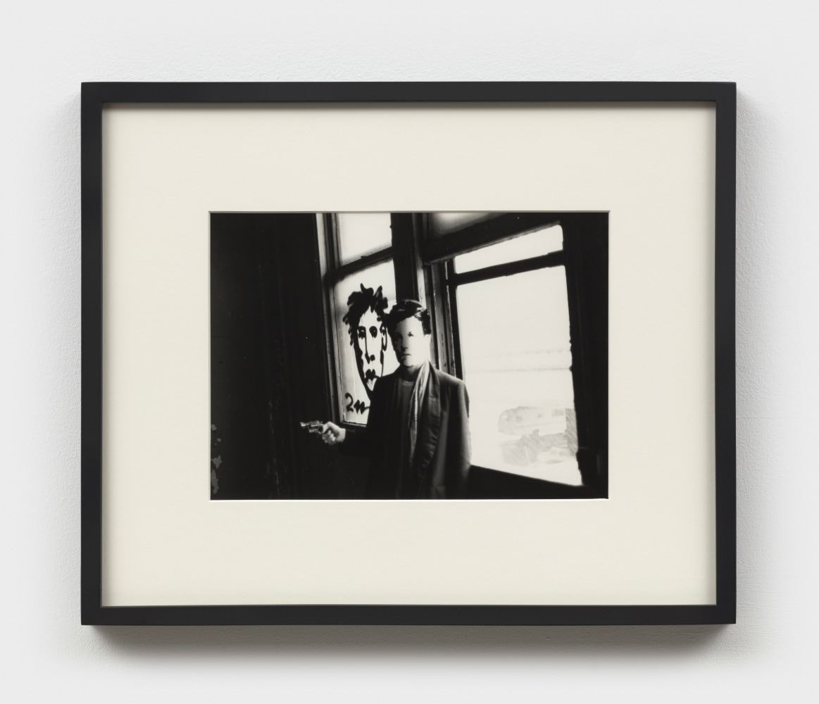 David Wojnarowicz
Arthur Rimbaud in New York (with gun in west side pier warehouse), 1978-79
vintage gelatin silver print
12 7/8 x 15 1/2 ins.
32.7 x 39.4 cm