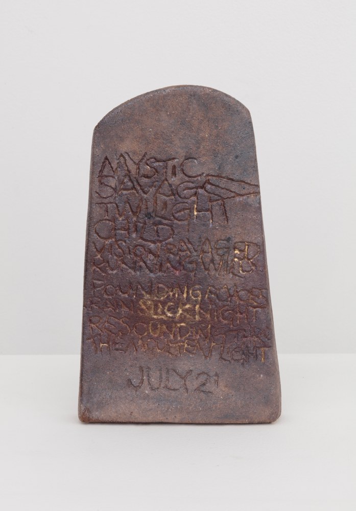 Martin Wong
&amp;quot;Mystic Savage Twilight Child&amp;quot;, c. 1970
ceramic
8 1/4 x 5 x 1 in.
20.96 x 12.7 x 2.54 cm