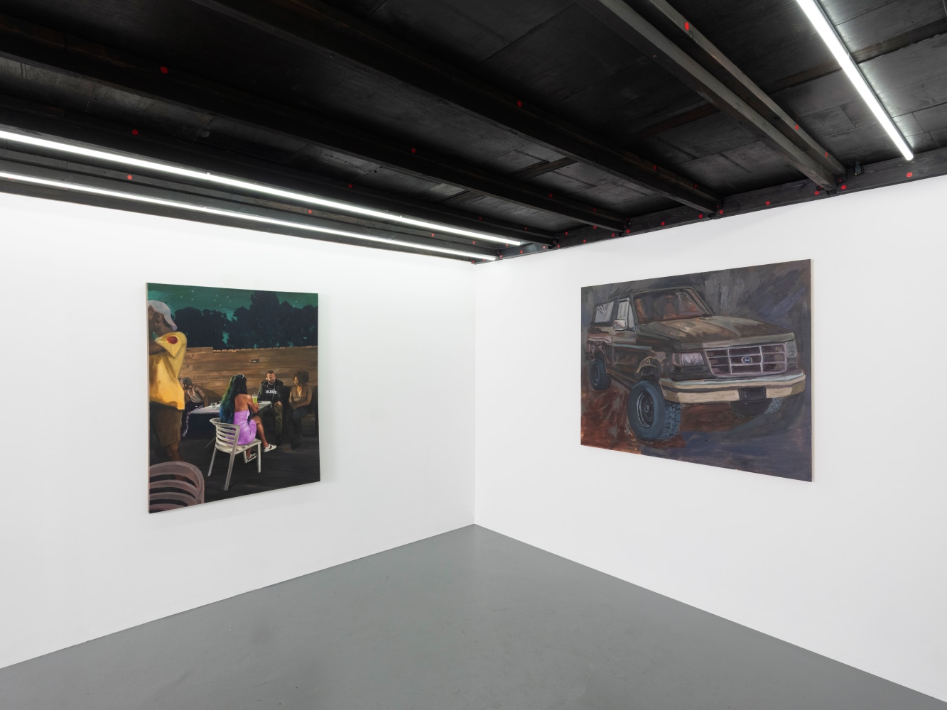 Outside: Gerald Lovell, Taylor Simmons, Jurell Cayetano (Installation Views) Hawkins HQ, Atlanta, Georgia, September 24 &amp;ndash; November 24, 2025. Photo: Walker Bankson.