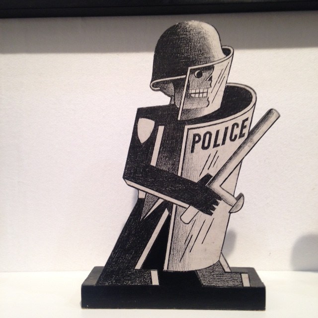 Anton van Dalen, Avenue A Cut-Outs (Riot Police with Shield), 1991