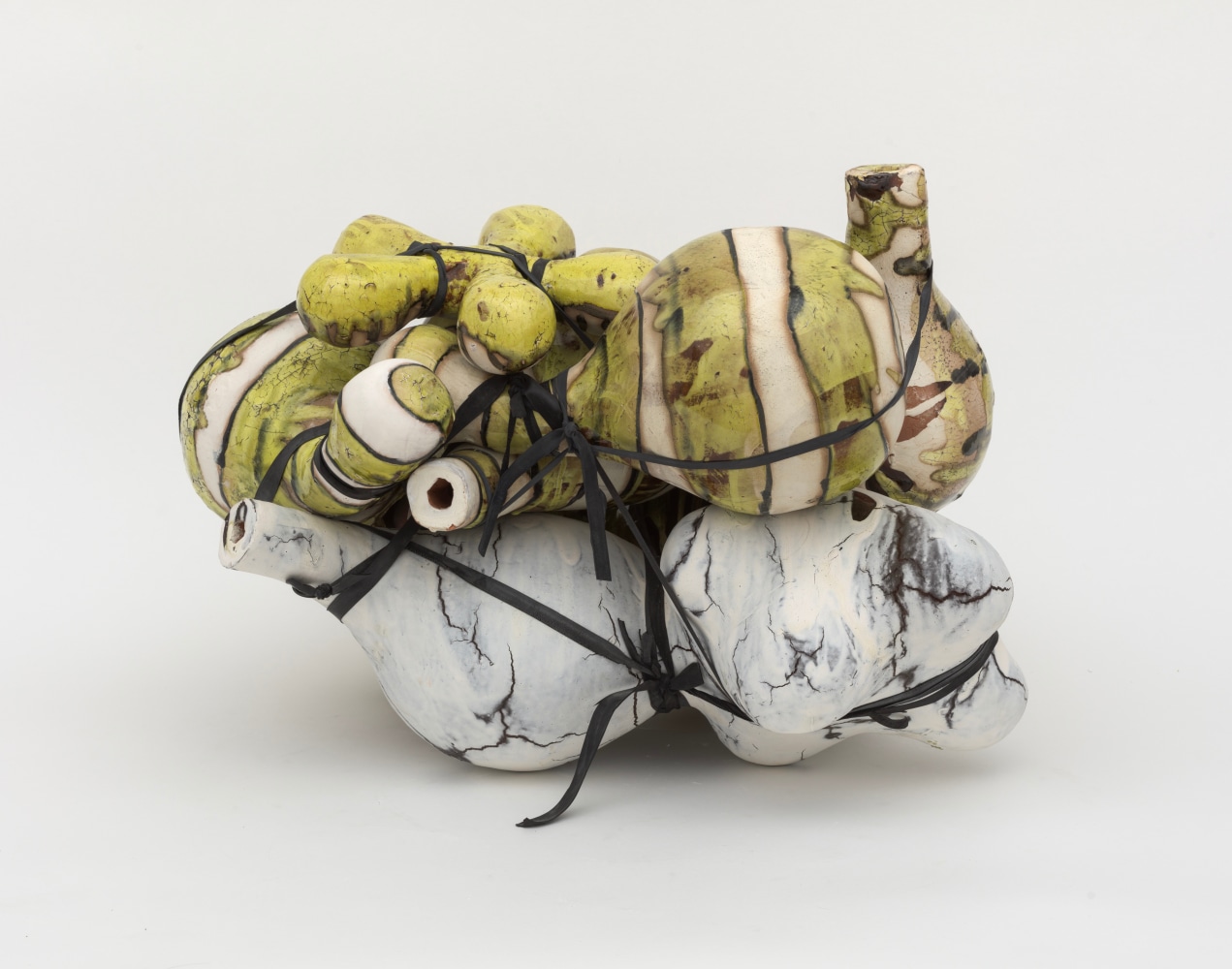 Annabeth Rosen
Prolly, 2012
fired ceramic, rubber inner tube
13 x 21 x 16 ins.
33 x 53.3 x 40.6 cm