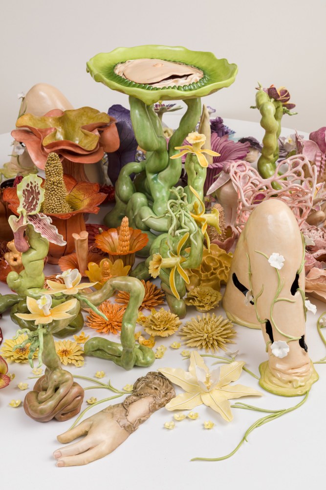 Jessica Stoller
detail of Bloom, 2019
porcelain, glaze, china paint
16 x 60 ins.
40.6 x 152.4 cm