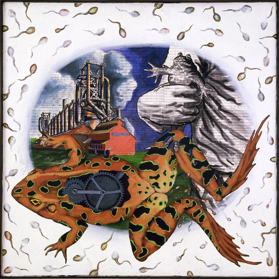 David Wojnarowicz

In The Shadow of Forward Motion, 1988-89

acrylic and collage on canvas

36 x 36 ins.

91.44 x 91.44 cm