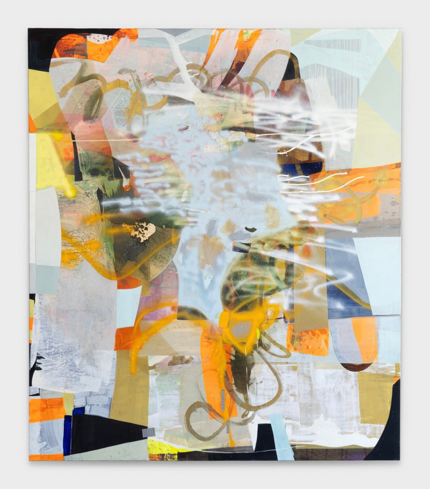 Erika Ranee
AhheeAhhh, 2016
acrylic, shellac, spray paint, and paper collage on canvas
96 x 84 ins.
243.8 x 213.4 cm