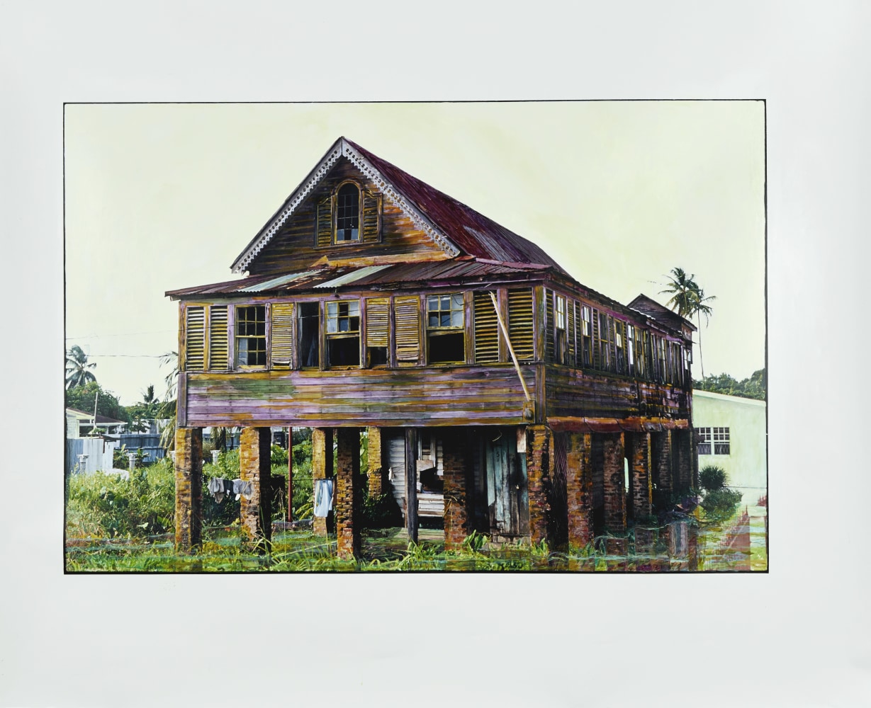 Hew Locke
Vreed-en-Hoop, 2019
acrylic on chromogenic print
sheet: 32 5/8 x 48 5/8 ins. (82.9 x 123.5 cm)
framed: 50 1/2 x 65 1/2 x 1 1/2 ins. (128.3 x 166.4 x 3.8 cm)