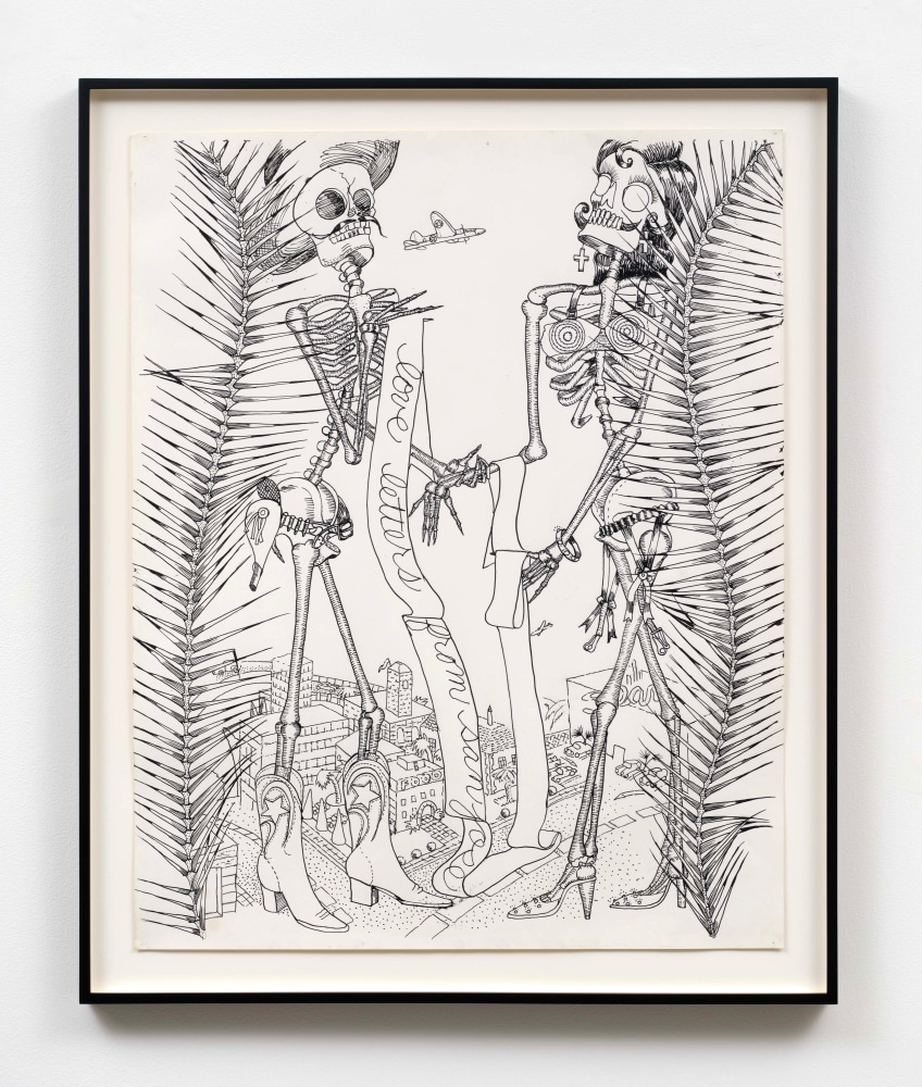 Judith Linhares
Love Letters From San Jose, 1972
ink on paper
37 x 31 ins.
94 x 78.7 cm