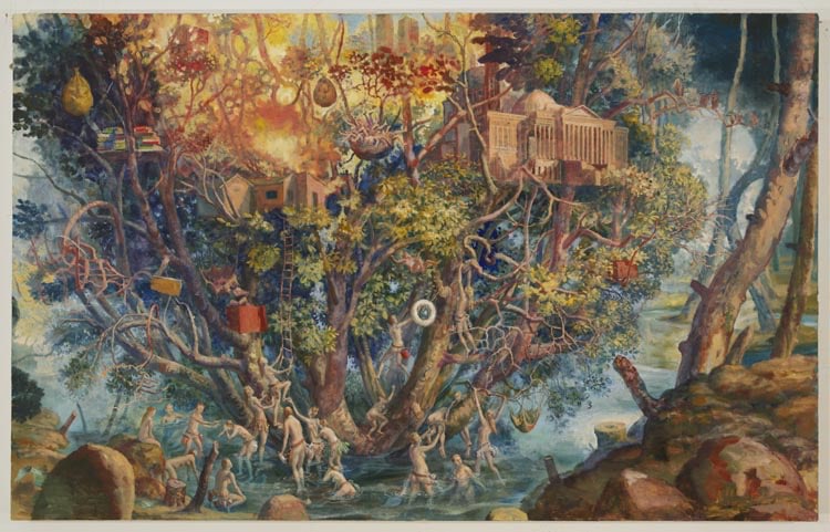 Julie Heffernan, Self-Portrait as Lost Resort, 2013