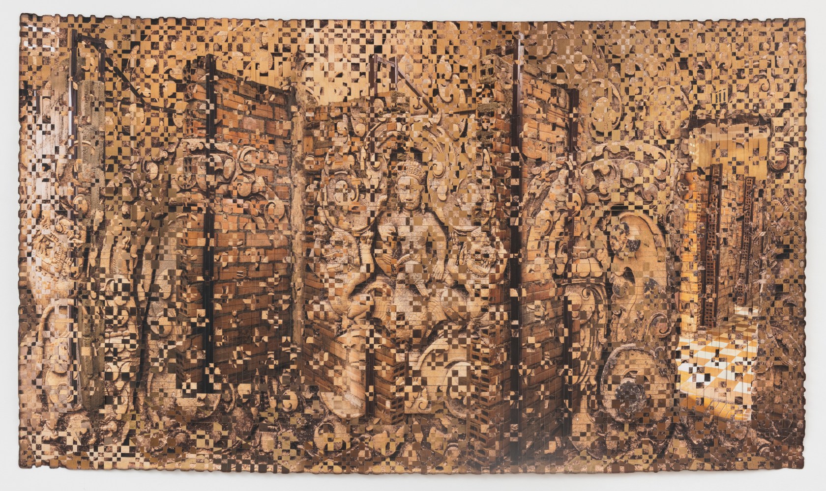 Dinh Q. L&amp;ecirc;
Monuments &amp;amp; Memorials #11, 2021
cut and woven chromogenic prints and linen tape
43 1/4 x 74 1/2 ins.
109.9 x 189.2 cm