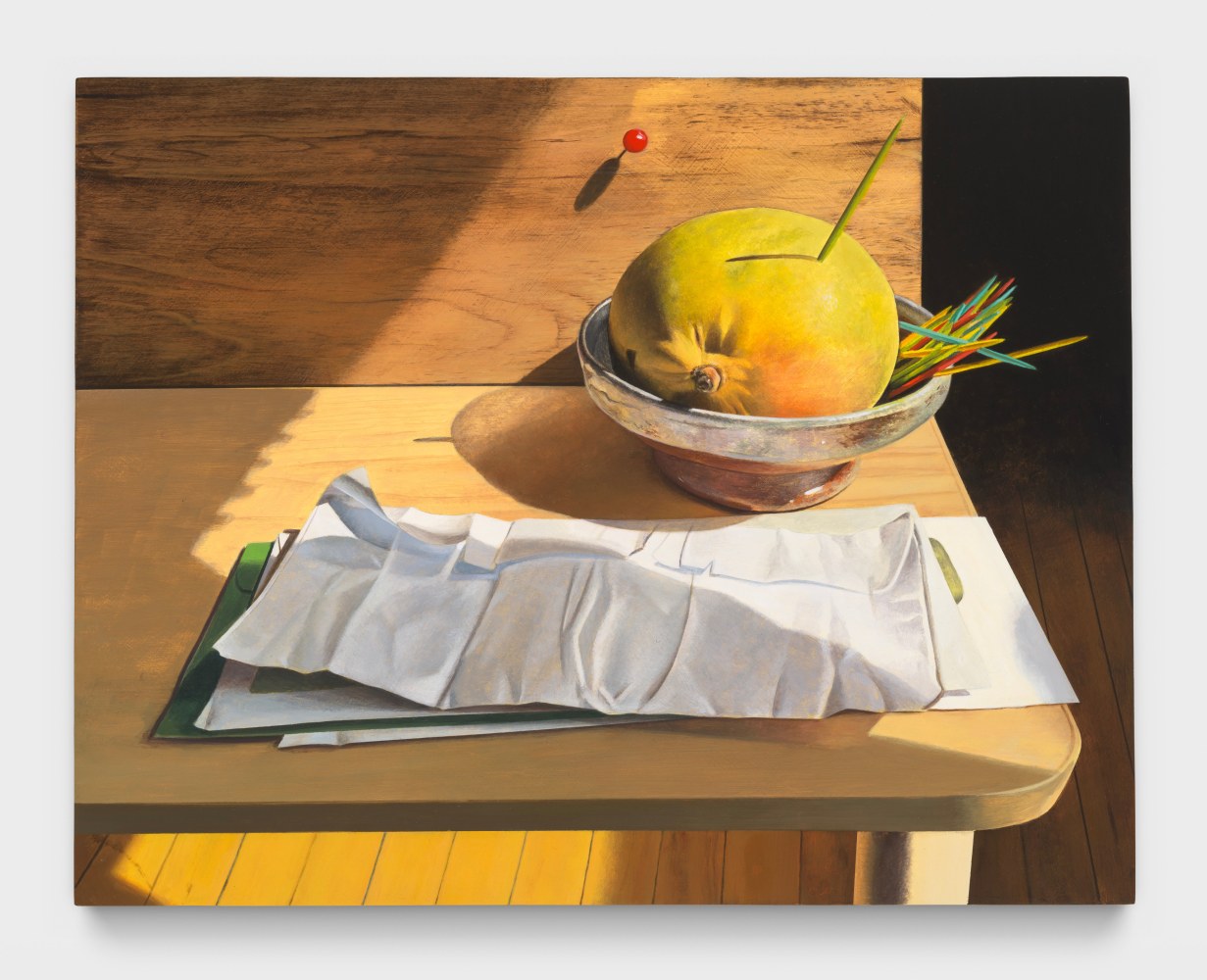Kyle Dunn
Envelopes and mango, 2024
acrylic on wood panel
11 x 14 ins.
27.9 x 35.6 cm