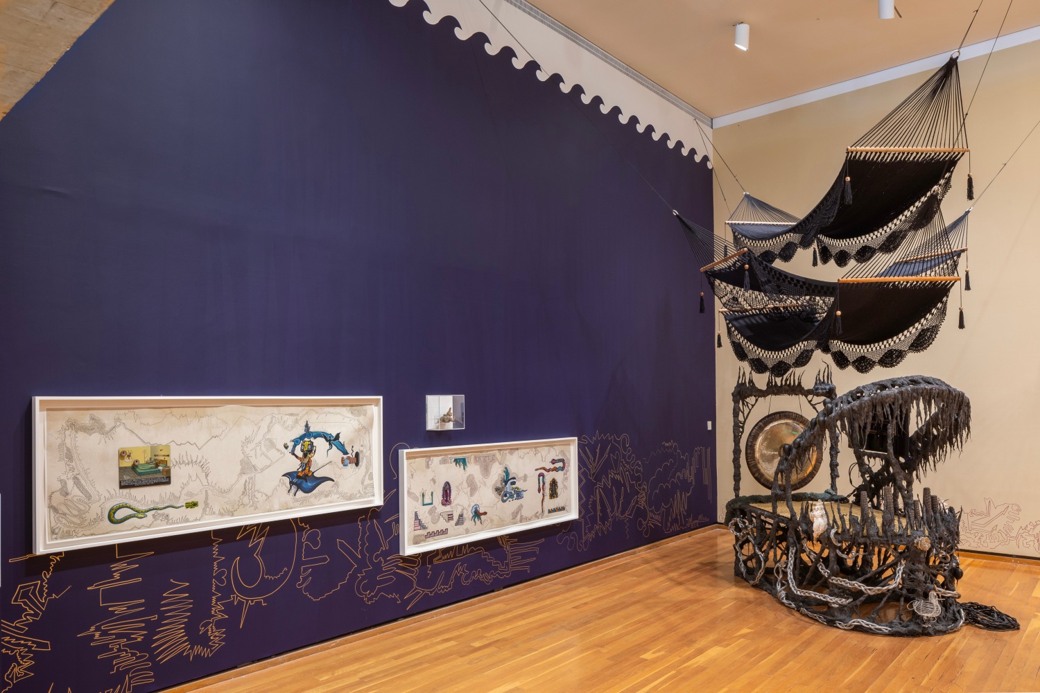 Guadalupe Maravilla: Armon&amp;iacute;a de la Esfera&amp;nbsp;(Installation View) Herbert F. Johnson Museum of Art, Ithaca, NY, January 27 &amp;ndash; June 9, 2024. Courtesy of Cornell University. Photo: Simon Wheeler.