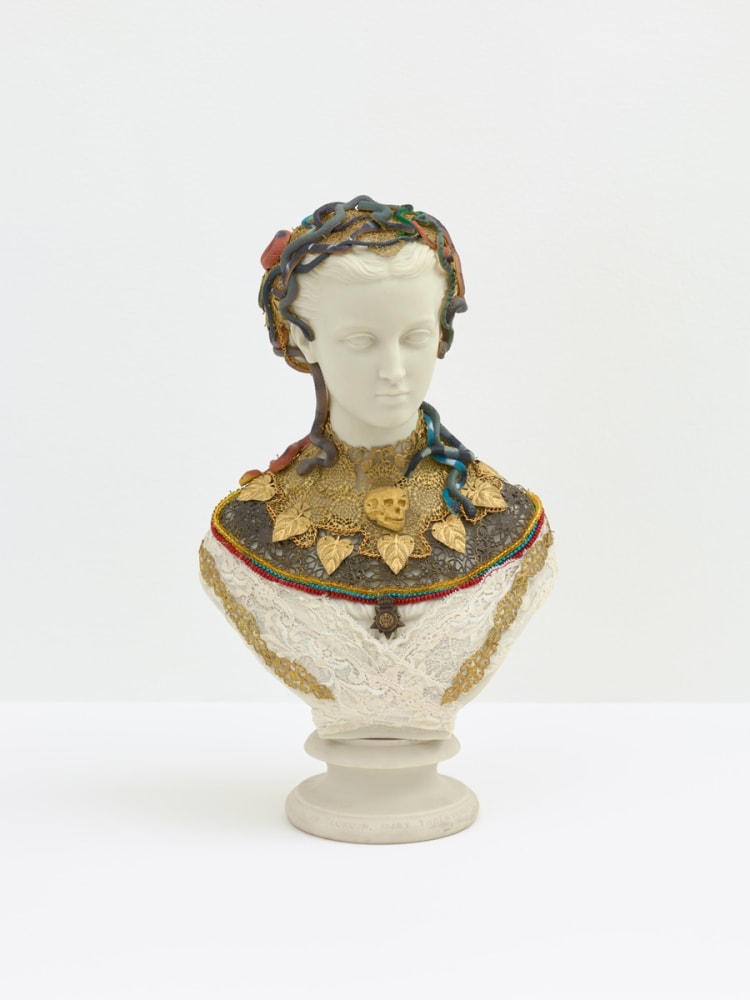 Hew Locke

Souvenir 10 (Princess Alexandra), 2019

mixed media on antique Parian ware

15 3/4 x 9 1/8 x 5 1/2 ins.&amp;nbsp;
40 x&amp;nbsp;23.18 x&amp;nbsp;13.97 cm&amp;nbsp;