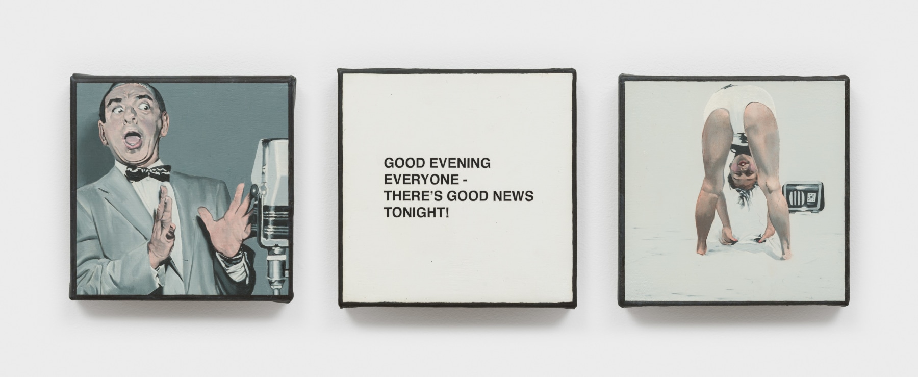 Dotty Attie
The Golden Age of Radio (X), 2018
oil on linen, 3 panels
each: 6 x 6 ins. (15.2 x 15.2 cm)
overall: 6 x 20 ins. (15.2 x 50.8 cm)