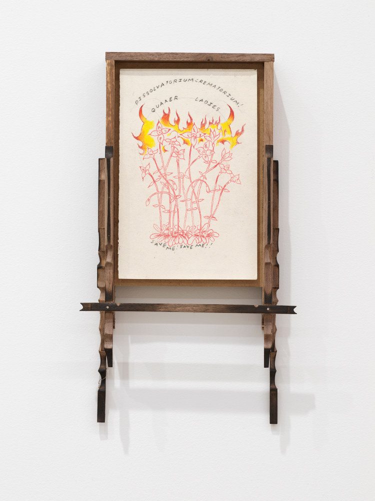 Harry Gould Harvey IV
Houstonia Caerulea, 2021
colored pencil and charcoal on paper, carved walnut from the Newport Mansions, MDF
14 x 8 1/2 x 2 1/4 ins.
35.6 x 21.6 x 5.7 cm