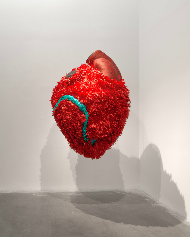Pep&amp;oacute;n Osorio
My Beating Heart (Mi Coraz&amp;oacute;n Latiente), 2000 / 2023
speakers with sound, archival paper, acrylic, and fiberglass
75 x 65 ins.
190.5 x 165.1 cm