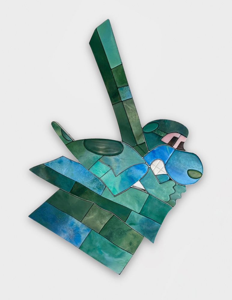 Ishi Glinsky
Through the Arc of a Spinning Propeller (Snoopy), 2024
resin, pigment, aluminum, wood, adhesive, foam
79 x 50 1/2 x 3 ins.
200.7 x 128.3 x 7.6 cm
(GLINSKY-031)