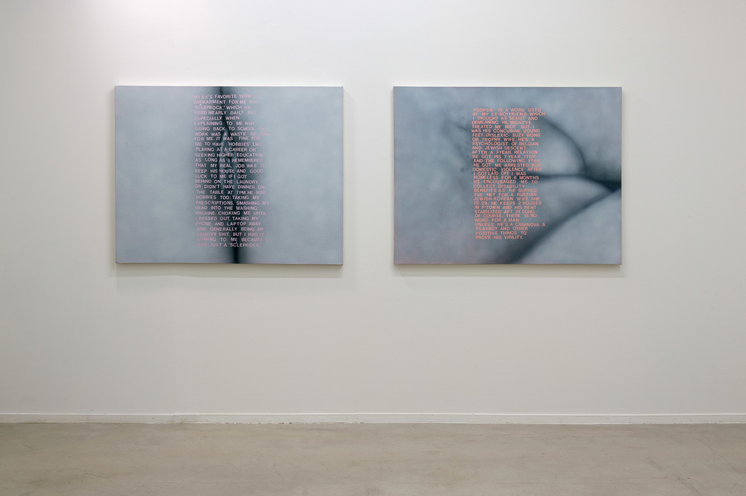 Installation View, Betty Tompkins: Raw Material, MO.CO Montpellier Contemporain, France. Photo by Marc Domage