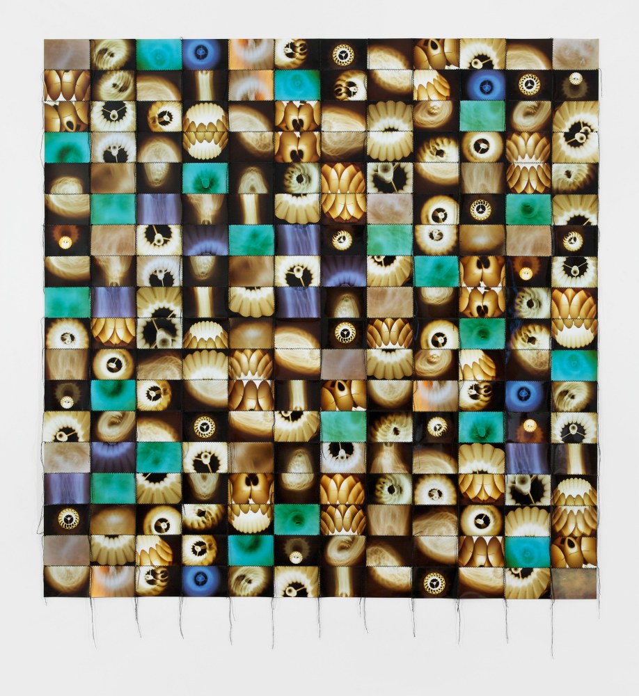 Hunter Reynolds
Mary&amp;#39;s Lamp, 1997
photo-weaving, chromogenic prints and thread
72 x 71 1/2 in.
182.88 x 181.61 cm