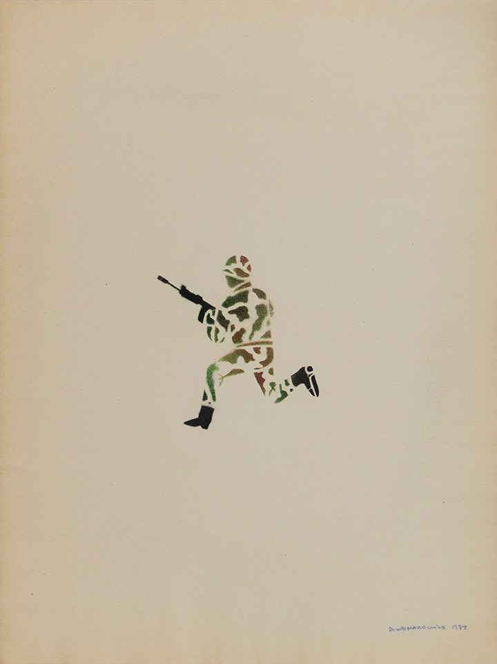 David Wojnarowicz, Untitled (Running Soldier in Camouflage), 1982