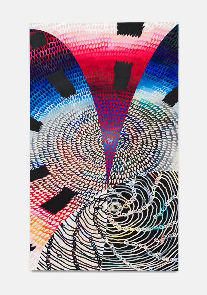 Ishi Glinsky
Trip to Topawa, 2022
acrylic ink, oil stick, and matte medium on canvas
120 x 72 ins.
304.8 x 182.9 cm