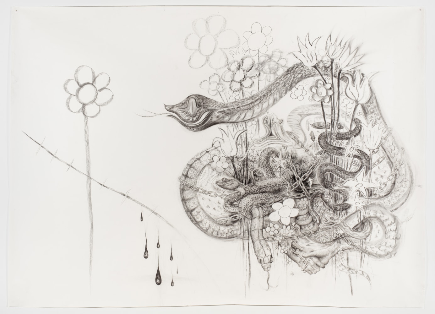 Aurel Schmidt, She Sees You When You're Sleeping, She Knows When You're Awake, 2017