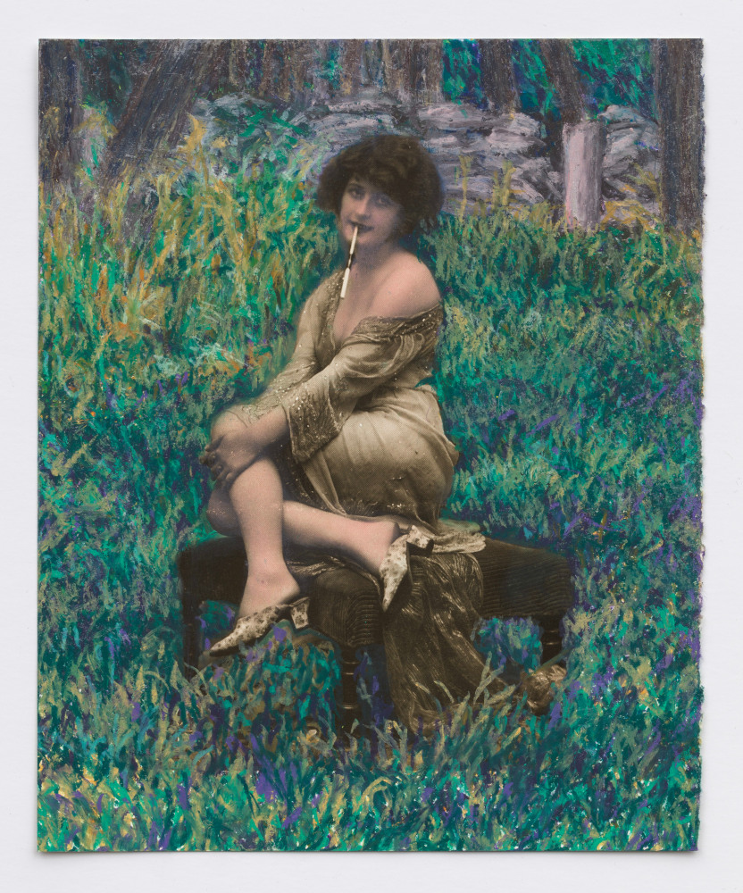 Betty Tompkins
Smoking Section, 1999
signed and dated verso
oil crayon on half tone paper
8 1/2 x 7 ins.
21.6 x 17.8 cm