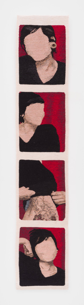 Erin M. Riley
Boston Bowl, 2024
wool, cotton
77 x 15 ins.
195.6 x 38.1 cm
(RILEY-337)