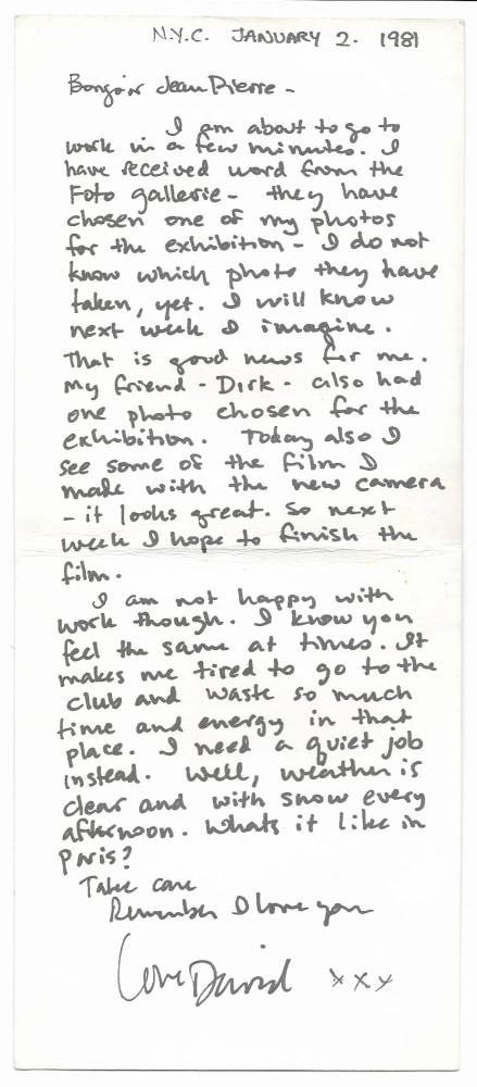 Jean Pierre Archive, 4-panel card 1, 1981