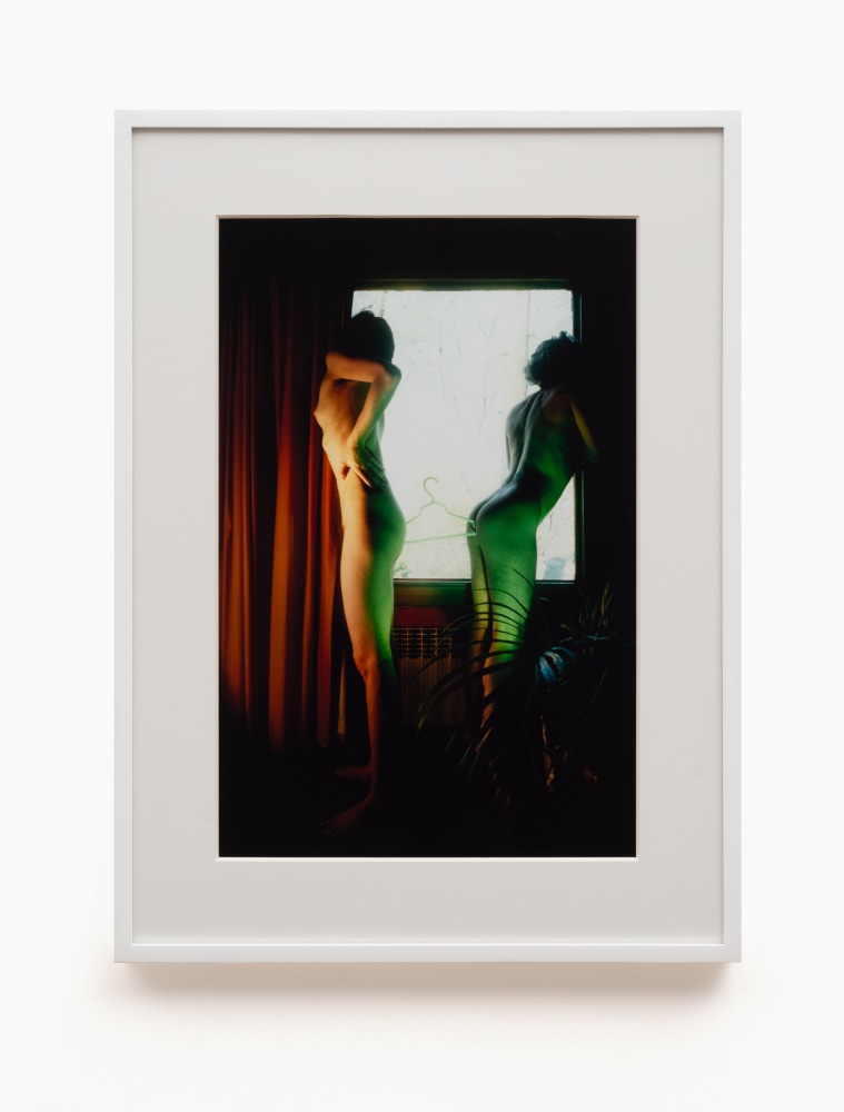 Jimmy DeSana
Coat Hanger, 1980/2017
Pigment print
Framed Dimensions:
29 5/8 x 21 3/4 x 1
5/8 inches
(75.2 x 55.2 x 4.1 cm)
Image Dimensions:
22 1/4 x 14 1/2 inches
(56.5 x 36.8 cm)