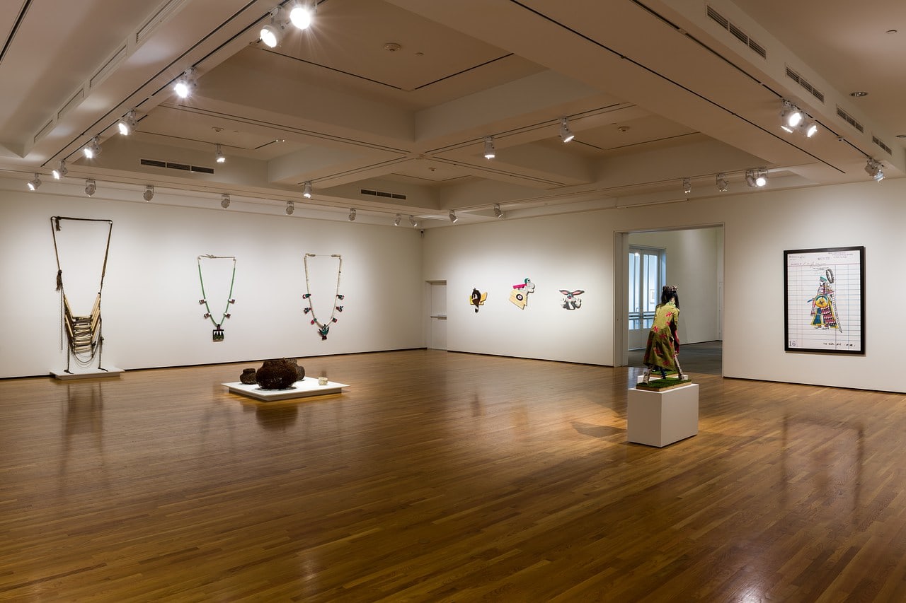 Installation view, Ishi Glinsky: Upon a Jagged Maze, Art, Design &amp;amp; Architecture Museum at UC Santa Barbara, 2022-2023. Image courtesy of Art, Design &amp;amp; Architecture Museum at UC Santa Barbara.