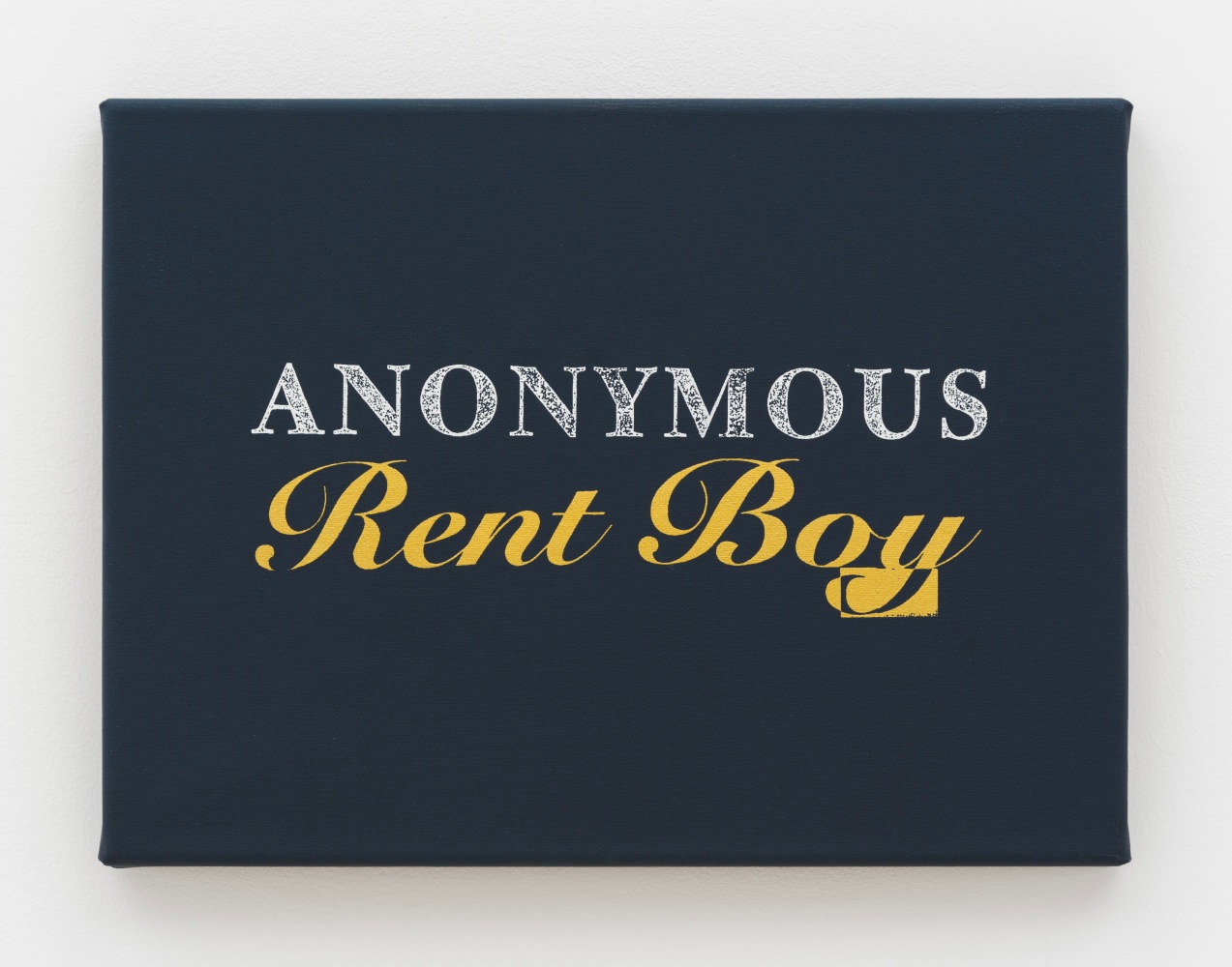 Dean Sameshima
Anonymous Rent Boy, 2024
acrylic and silkscreen on canvas
11 3/4 x 15 3/4 ins.
30 x 40 cm