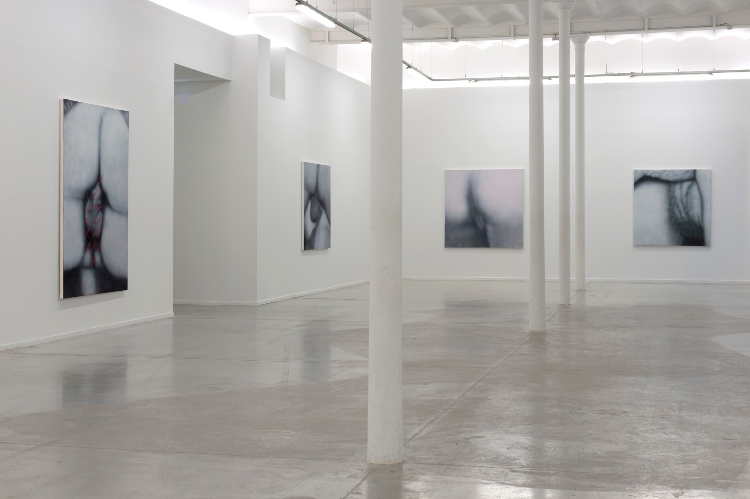 Installation View, Betty Tompkins: Raw Material, MO.CO Montpellier Contemporain, France. Photo by Marc Domage