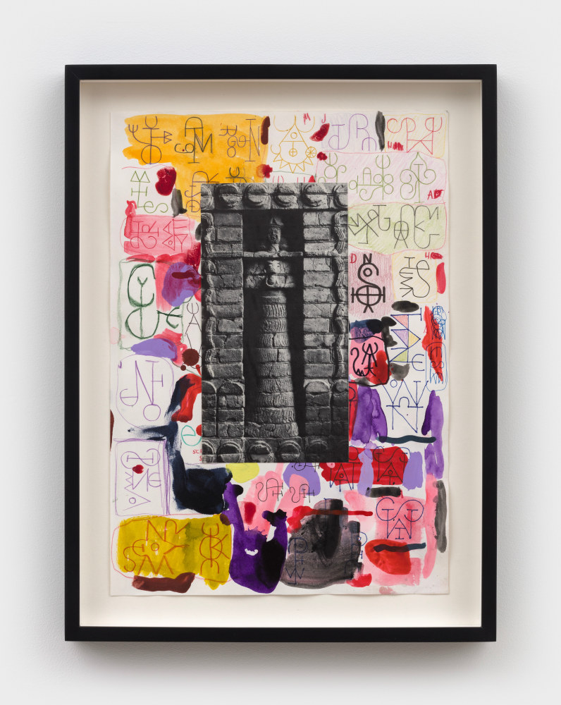 Elijah Burgher
Queen of Cups, 2019
watercolor, colored pencil and collage on paper
16 1/4 x 11 ins.
41.3 x 27.9 cm