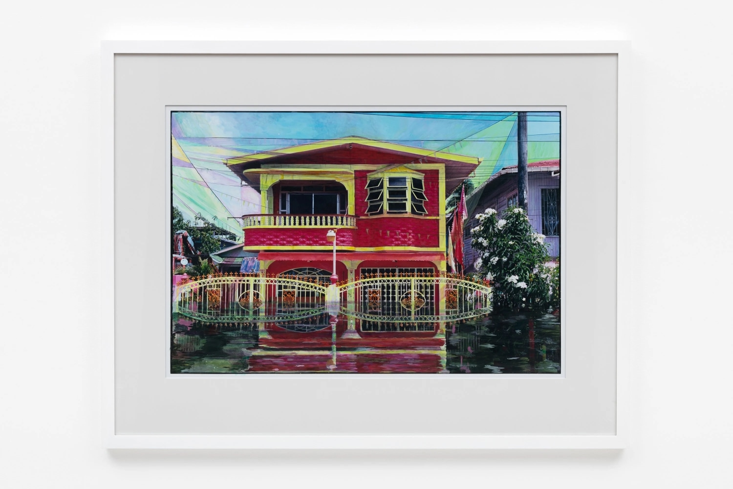 Hew Locke
Station Street, Georgetown, 2018
acrylic on chromogenic print
Print: 32 5/8 x 48 5/8 ins.
82.9 x 123.5 cm
Framed: 50 1/2 x 65 1/2 x 1 1/2 ins.
128.3 x 166.4 x 3.8 cm