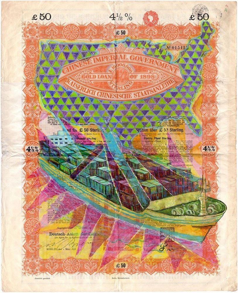 Hew Locke, Chinese Imperial Gold Loan 9, 2016